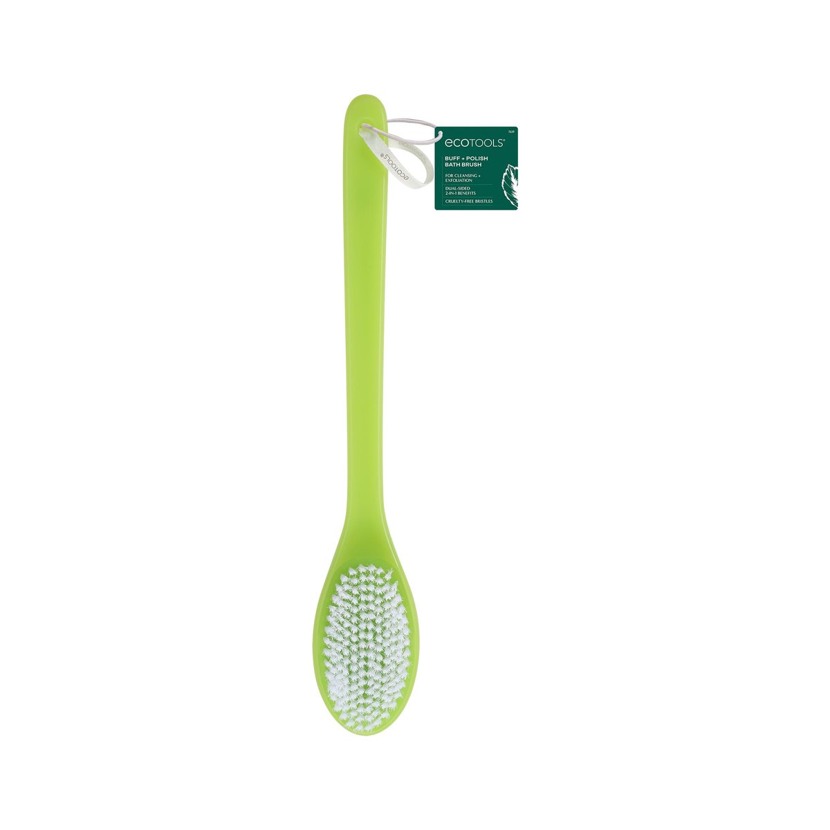 EcoTools Buff + Polish Bath Brush – Long Handle Exfoliating Shower Brush for Back, Eco-Friendly, Vegan, Cruelty-Free - görsel 1