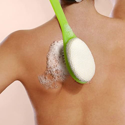 EcoTools Buff + Polish Bath Brush – Long Handle Exfoliating Shower Brush for Back, Eco-Friendly, Vegan, Cruelty-Free