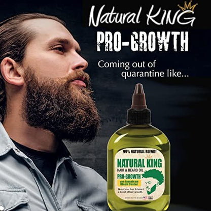 SFC Natural King Pro-Growth Hair & Beard Oil with Jamaican Black Castor Oil, 7.1 oz