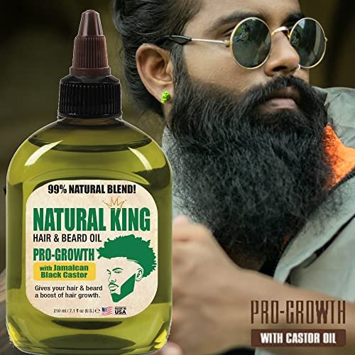SFC Natural King Pro-Growth Hair & Beard Oil with Jamaican Black Castor Oil, 7.1 oz - görsel 9