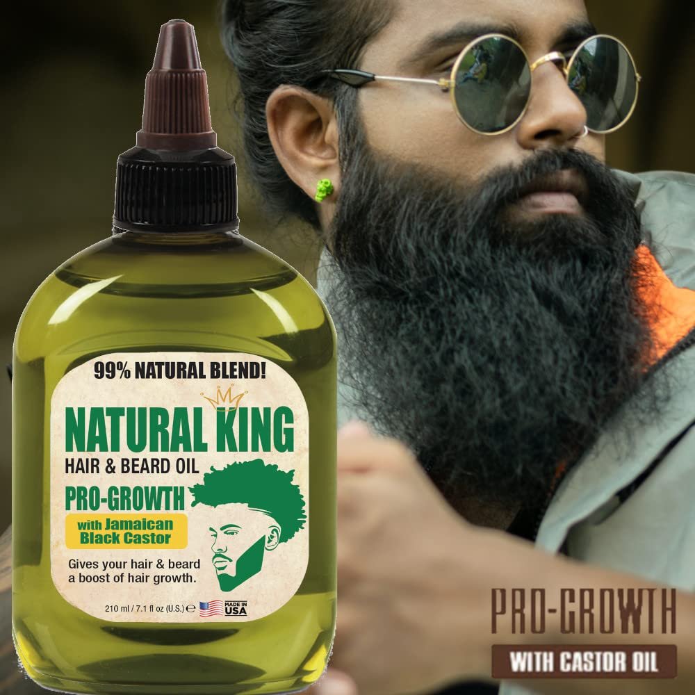 SFC Natural King Pro-Growth Hair & Beard Oil with Jamaican Black Castor Oil, 7.1 oz - görsel 8