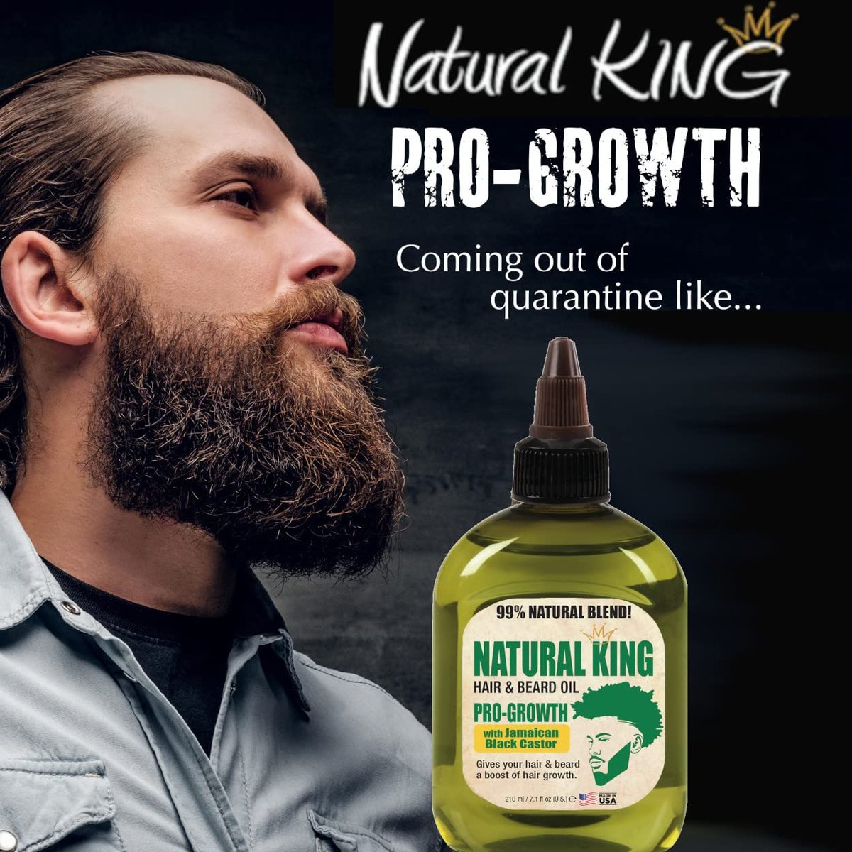 SFC Natural King Pro-Growth Hair & Beard Oil with Jamaican Black Castor Oil, 7.1 oz - görsel 12