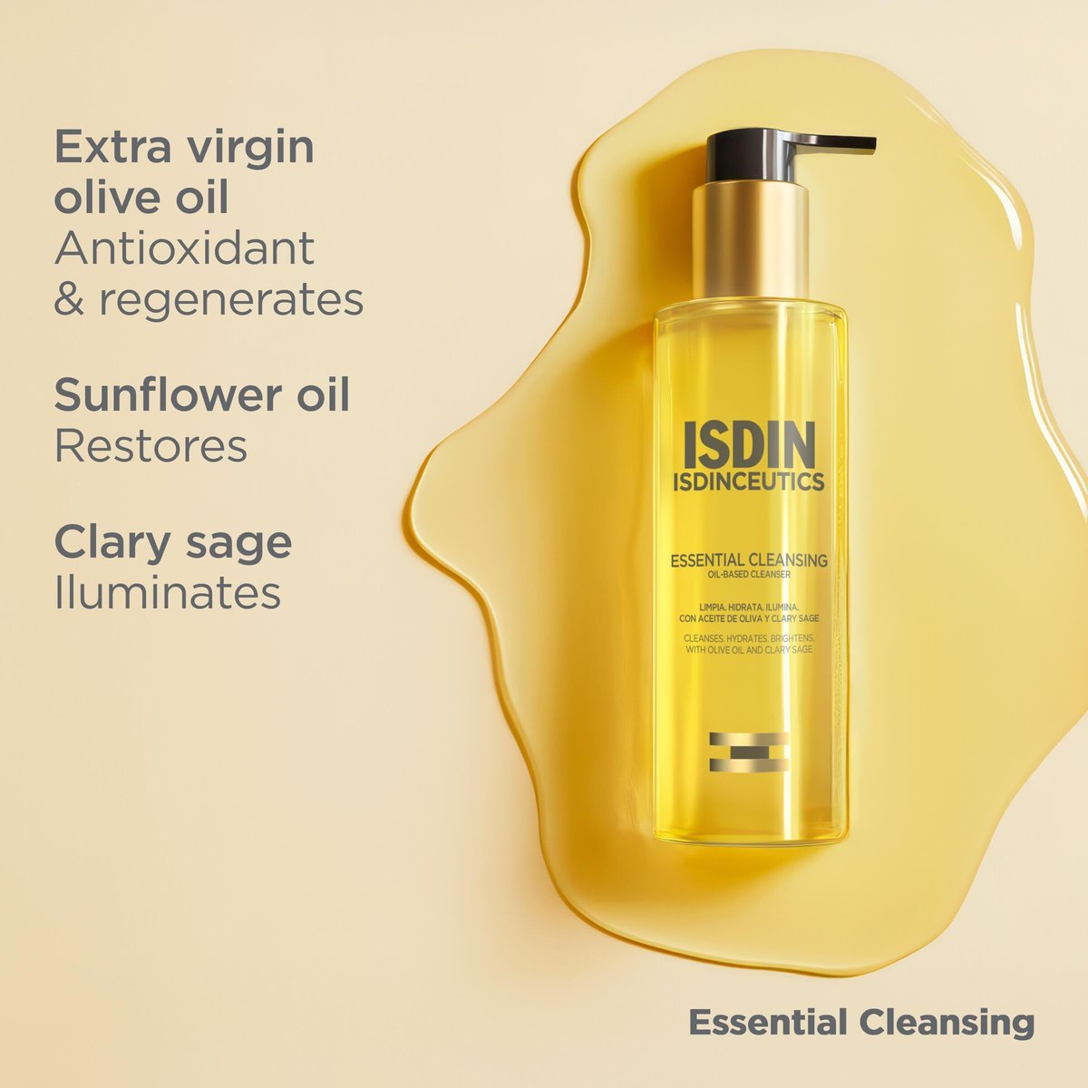 ISDIN Isdinceutics Essential Cleansing Oil - Facial Cleanser for Radiant Skin, 6.76 Fl Oz Avelisse
