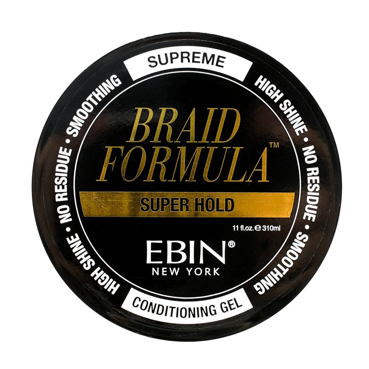 EBIN NEW YORK Braid Formula Conditioning Gel, Super Hold, 11 Oz - No Residue, No Flaking, Strong Hold, High Shine, Smoothing with Clean, No Build-up Avelisse