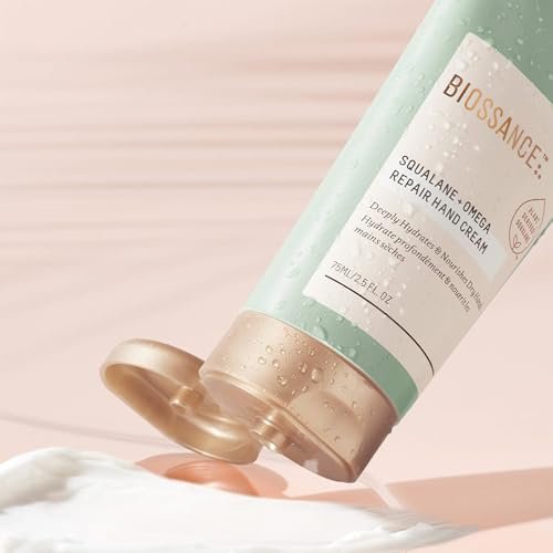 Biossance Squalane + Omega Repair Hand Cream – Deeply Moisturizing & Protective Hand Cream with Squalane, Omega-3,6,9, Vitamin E – 2.5 oz Avelisse