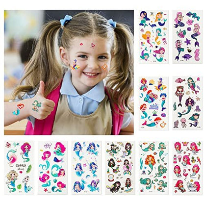 Habett 60 Sheets Temporary Tattoos for Kids – Mixed Styles Space Dinosaur Animals Sticker Set for Boys Girls Birthday Party Supplies