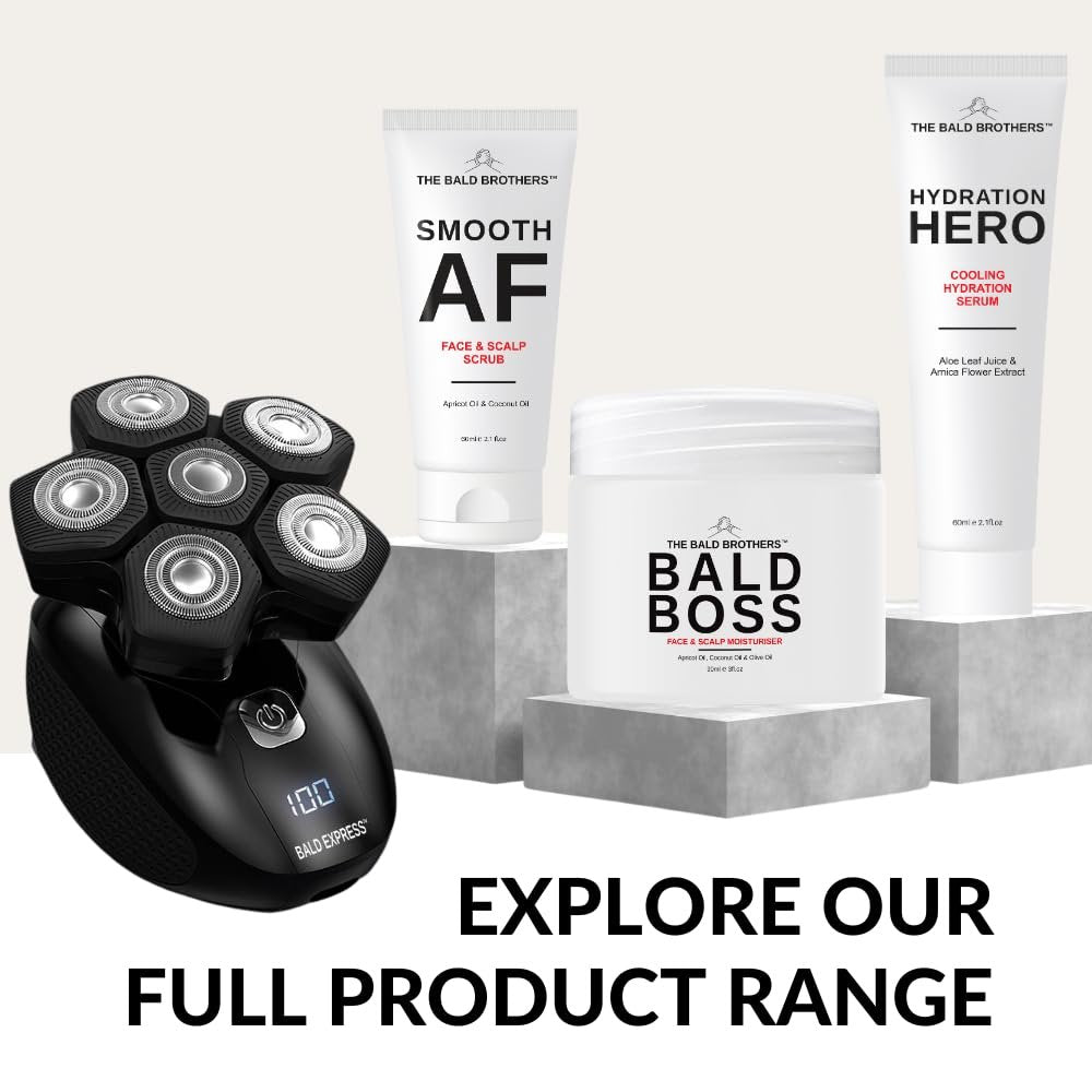 The Bald Brothers Daily Scalp Moisturizer for Men – Fragrance Free, Matte Finish, Vegan Face & Scalp Care - görsel 11