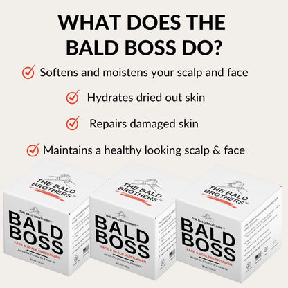 The Bald Brothers Daily Scalp Moisturizer for Men – Fragrance Free, Matte Finish, Vegan Face & Scalp Care