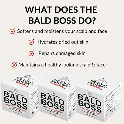 The Bald Brothers Daily Scalp Moisturizer for Men – Fragrance Free, Matte Finish, Vegan Face & Scalp Care