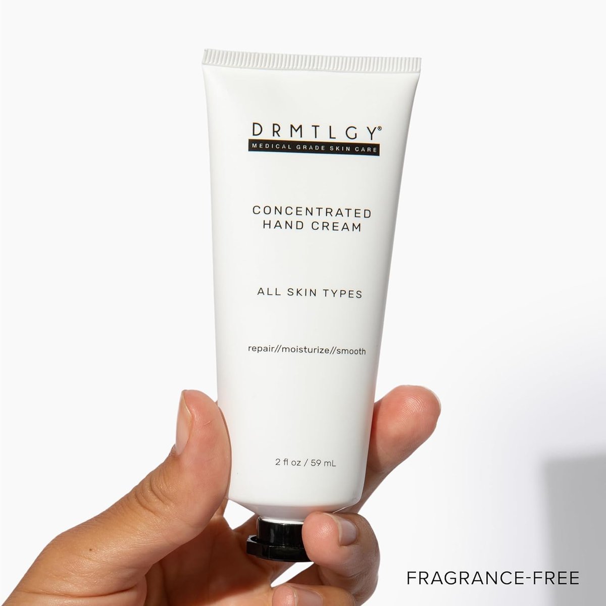 DRMTLGY Hand Cream for Dry Cracked Hands - Fragrance Free Moisturizing Hand Repair Cream for Women and Men (2 oz) Avelisse