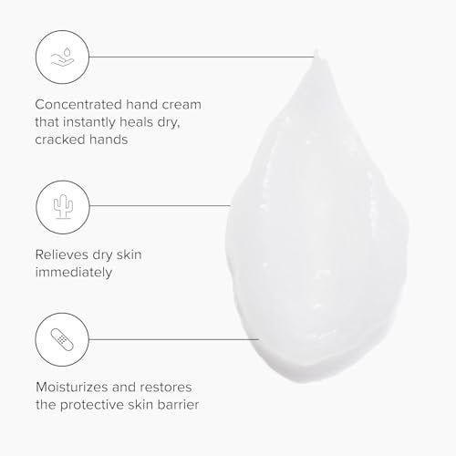 DRMTLGY Hand Cream for Dry Cracked Hands - Fragrance Free Moisturizing Hand Repair Cream for Women and Men (2 oz) Avelisse