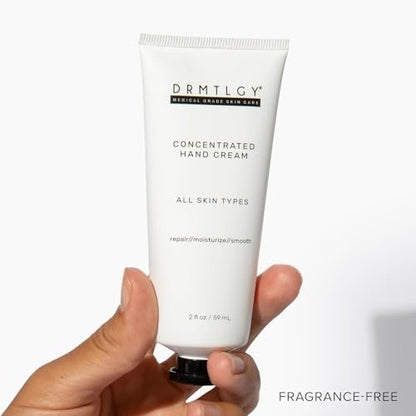 DRMTLGY Hand Cream for Dry Cracked Hands - Fragrance Free Moisturizing Hand Repair Cream for Women and Men (2 oz) Avelisse
