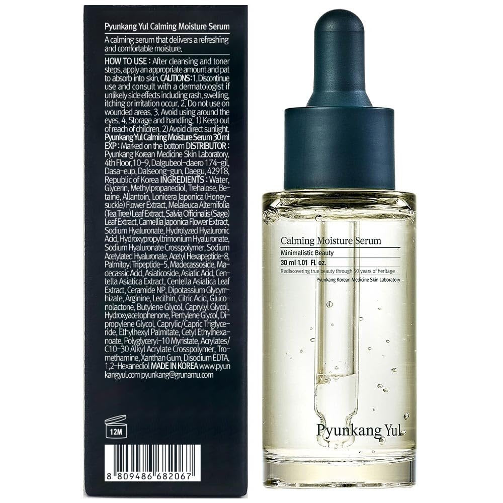 Pyunkang Yul Calming Moisture Serum – Daily Hydration & Soothing Care with Centella Asiatica, Tea Tree, 5 Hyaluronic Acids & Ceramide Avelisse