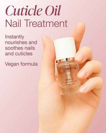 Mineral Fusion Cuticle Oil Nail Treatment – Natural Moisturizer with Vitamin E & Sweet Almond Oil – Softens & Protects Cuticles – Vegan, 99% Naturally Derived – 0.33 oz