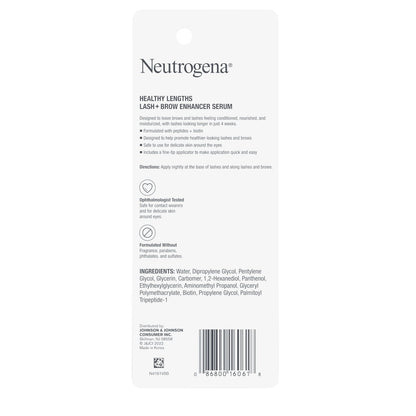 Neutrogena Healthy Lash + Brow Enhancer Serum with Biotin & Peptides for Fuller Lashes and Brows, 0.08 oz Avelisse