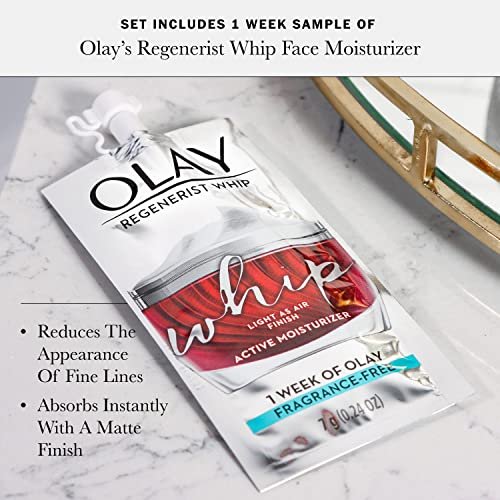 Olay Vitamin C + Peptide 24 Eye Cream & Whip Face Moisturizer Gift Set – Fragrance-Free, Travel/Trial Size Avelisse