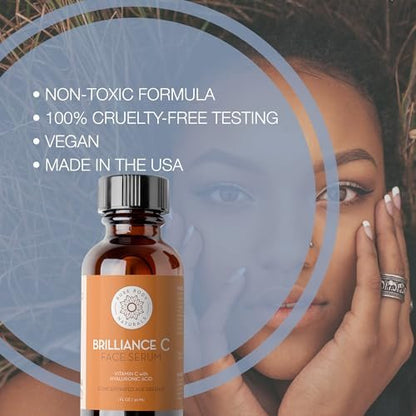 Pure Body Naturals Facial Serum Gift Set - Hyaluronic Acid, Retinol, Vitamin C & Niacinamide Serums for Women Avelisse