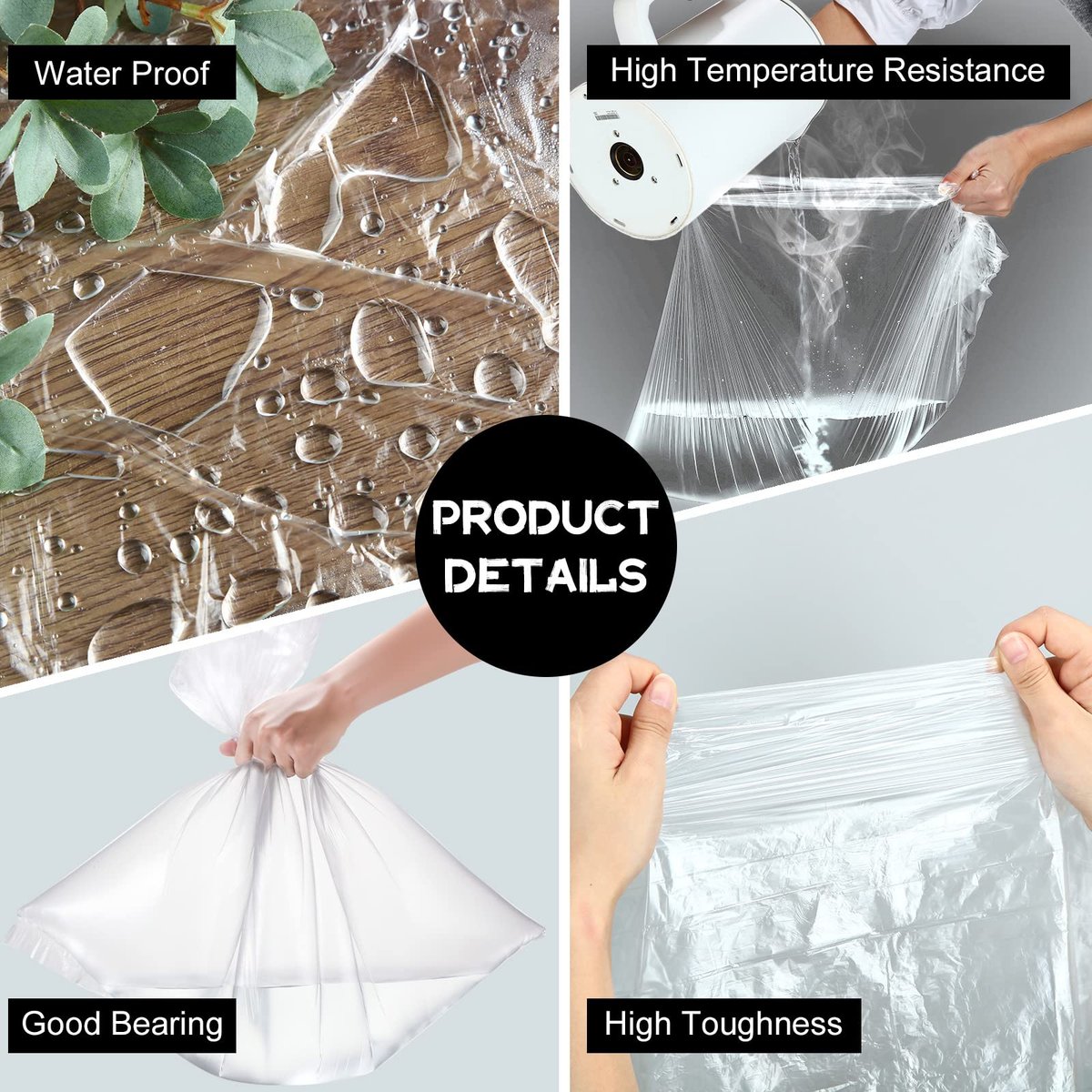 100 Pcs Disposable Foot Tub Liners - Large Plastic Pedicure Spa Bags for Home, Hotel & Salon Use (25 x 23 Inches) - görsel 6