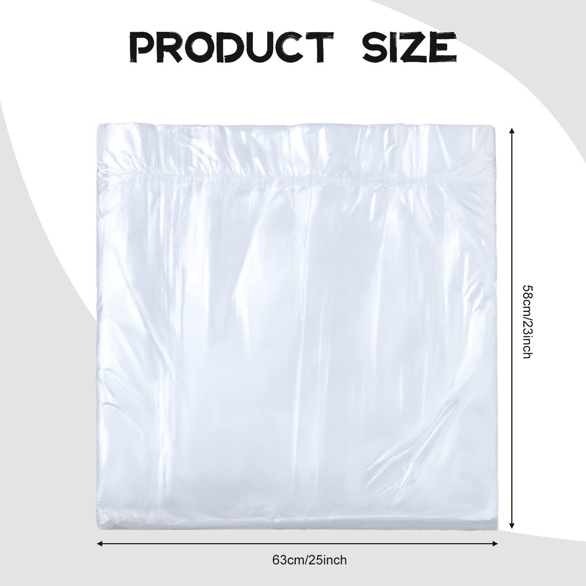 100 Pcs Disposable Foot Tub Liners - Large Plastic Pedicure Spa Bags for Home, Hotel & Salon Use (25 x 23 Inches) - görsel 4