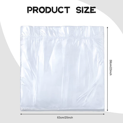 100 Pcs Disposable Foot Tub Liners - Large Plastic Pedicure Spa Bags for Home, Hotel & Salon Use (25 x 23 Inches)