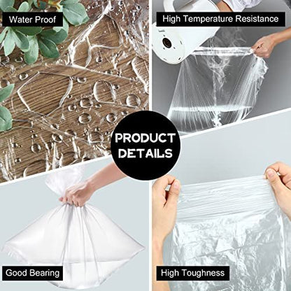 100 Pcs Disposable Foot Tub Liners - Large Plastic Pedicure Spa Bags for Home, Hotel & Salon Use (25 x 23 Inches)