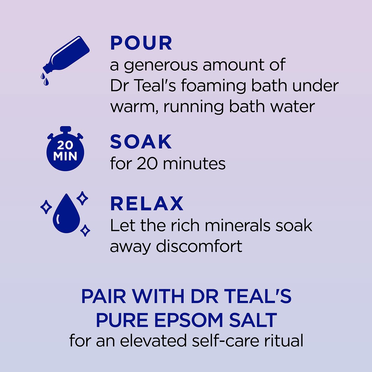 Dr Teal's Foaming Bath with Pure Epsom Salt, Melatonin Sleep Soak with Essential Oil Blend, 34 fl oz (Pack of 4) Avelisse