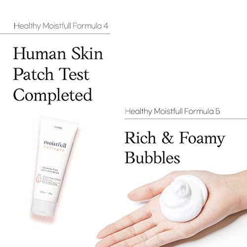 ETUDE Moistfull Collagen Cleansing Foam – Hydrating Face Wash with Super Collagen Water & Lupinus Albus Protein, Gentle Foam Cleanser for Glowing Skin, 5.29 oz Avelisse