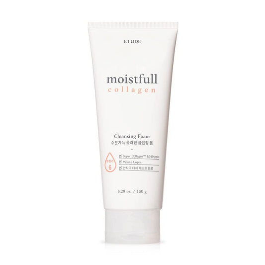 ETUDE Moistfull Collagen Cleansing Foam – Hydrating Face Wash with Super Collagen Water & Lupinus Albus Protein, Gentle Foam Cleanser for Glowing Skin, 5.29 oz Avelisse