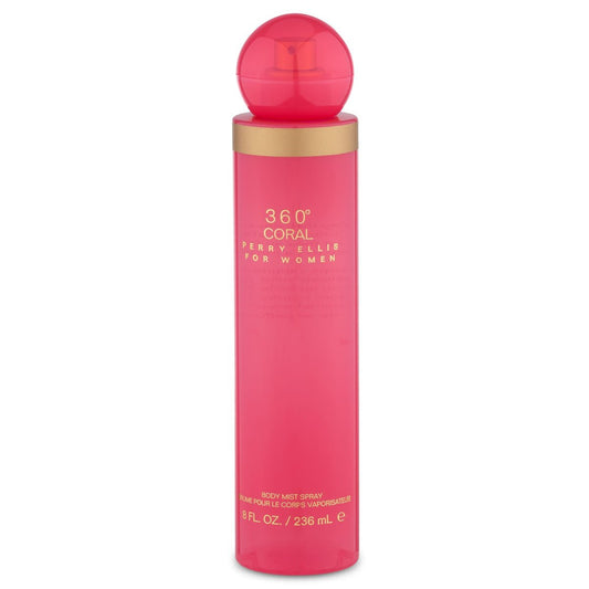 Perry Ellis 360° Coral Body Mist for Women – Floral & Fruity Fragrance, Long-Lasting EDT, 8 fl oz Avelisse