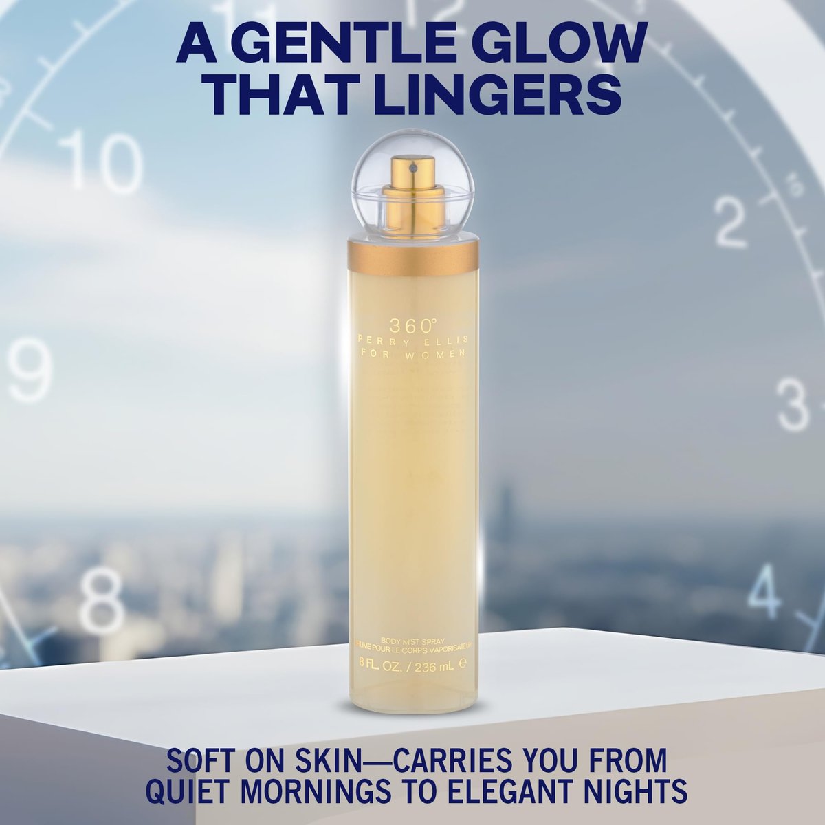 Perry Ellis 360° Body Spray for Women - Fruity Floral Body Mist, Long Lasting Fragrance, 8 fl oz - görsel 6