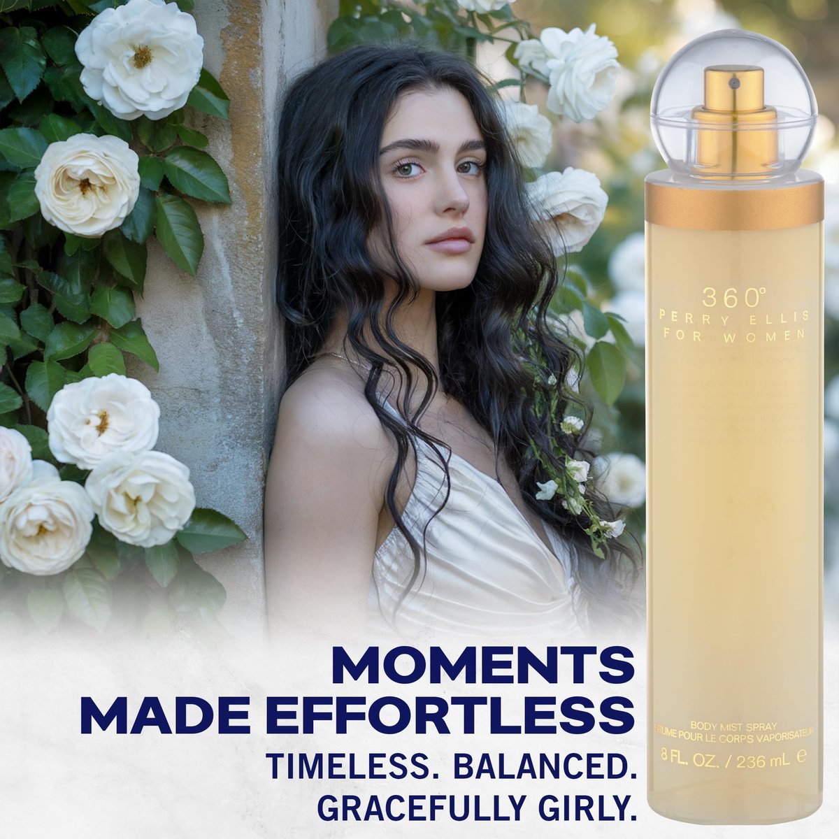 Perry Ellis 360° Body Spray for Women - Fruity Floral Body Mist, Long Lasting Fragrance, 8 fl oz - görsel 8