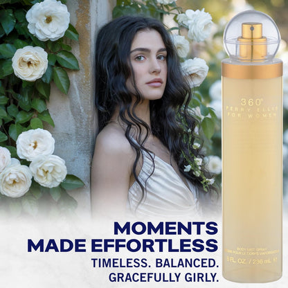 Perry Ellis 360° Body Spray for Women - Fruity Floral Body Mist, Long Lasting Fragrance, 8 fl oz