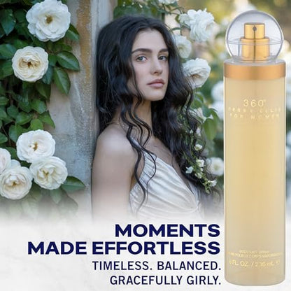 Perry Ellis 360° Body Spray for Women - Fruity Floral Body Mist, Long Lasting Fragrance, 8 fl oz