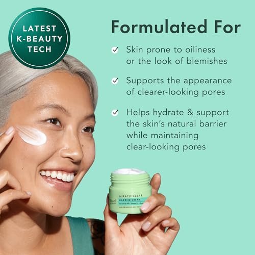 Rael Miracle Clear Barrier Cream – Lightweight Face Moisturizer with Succinic Acid and Vitamin B5 for Hydration and Clear Skin, Korean Skin Care, 1.8 oz - görsel 6