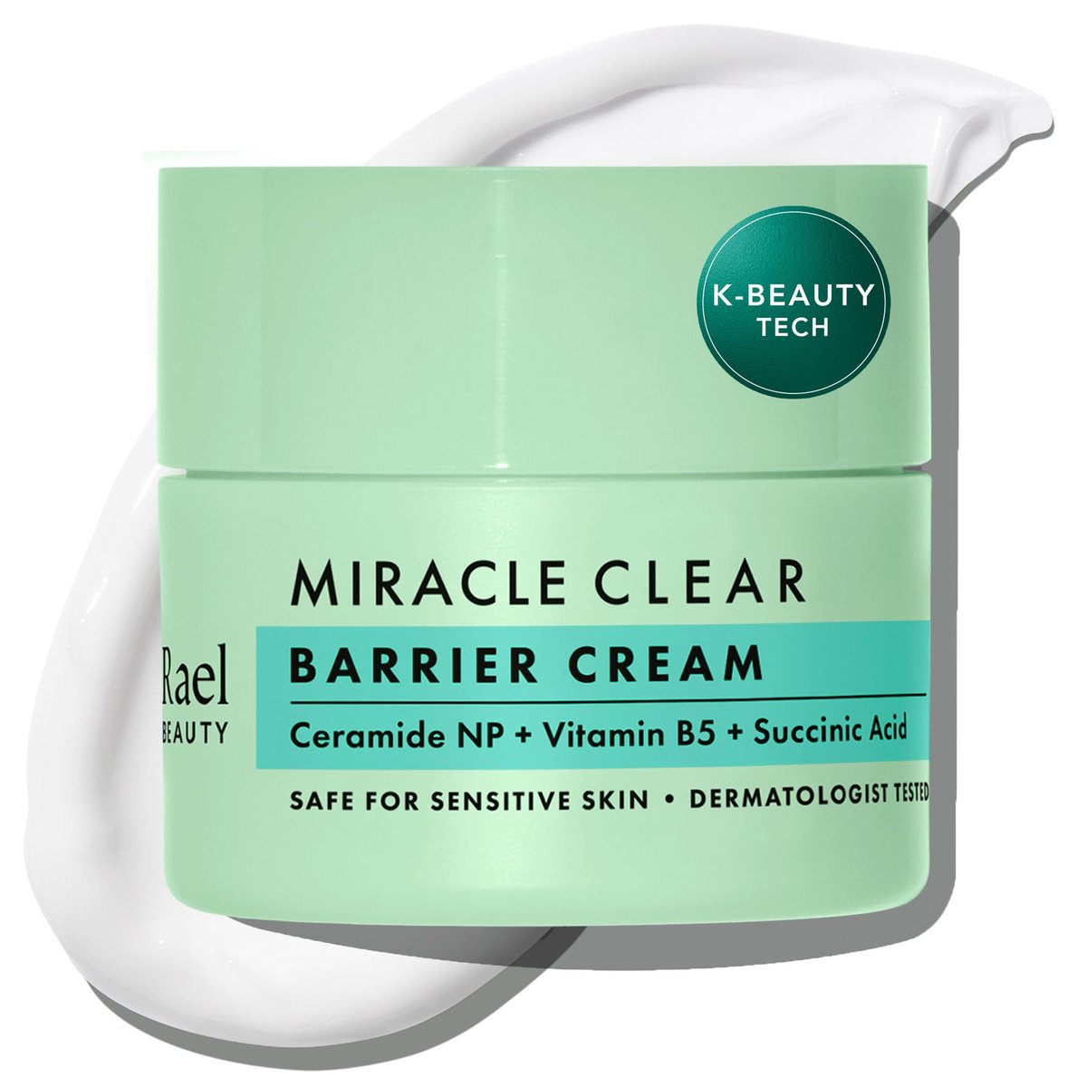 Rael Miracle Clear Barrier Cream – Lightweight Face Moisturizer with Succinic Acid and Vitamin B5 for Hydration and Clear Skin, Korean Skin Care, 1.8 oz - görsel 1