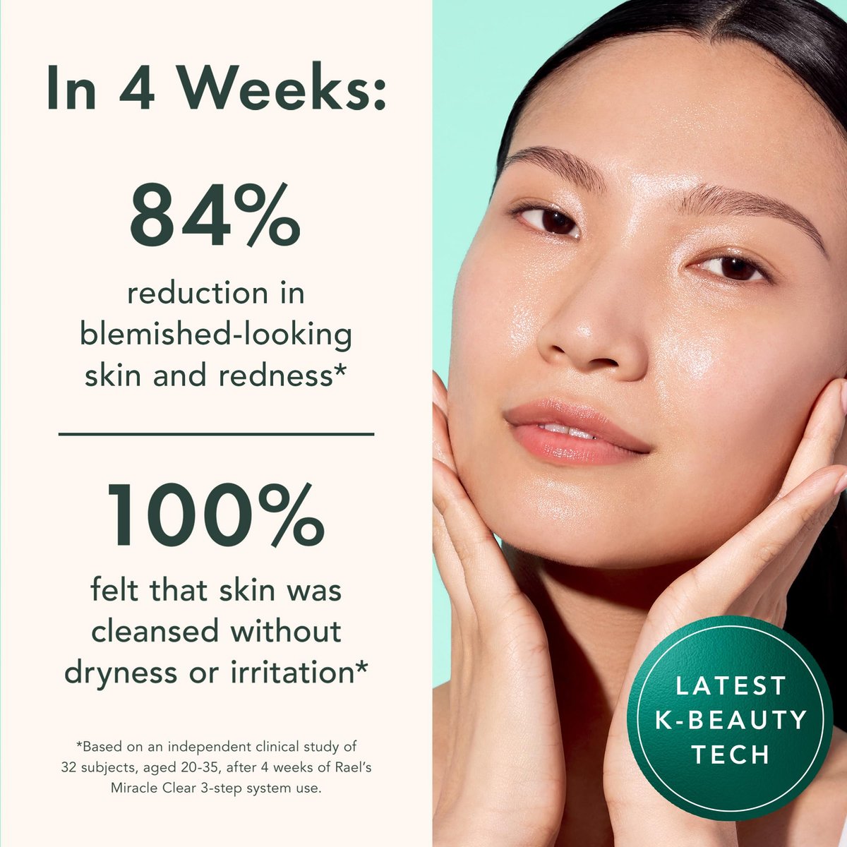 Rael Miracle Clear Daily Toner with Succinic Acid & Vitamin B5 – Hydrating Korean Skin Care for Acne-Prone Skin (5.1 oz) Avelisse