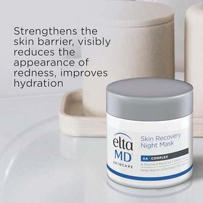 EltaMD Skin Recovery Overnight Face Mask - Moisturizing Night Cream for Face & Neck, 1.7 oz - Safe for Sensitive Skin Avelisse