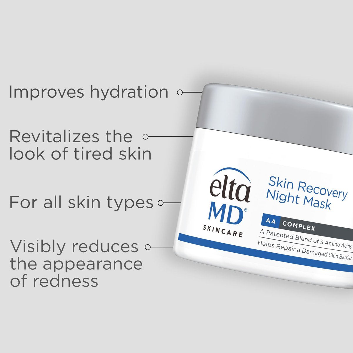 EltaMD Skin Recovery Overnight Face Mask - Moisturizing Night Cream for Face & Neck, 1.7 oz - Safe for Sensitive Skin Avelisse