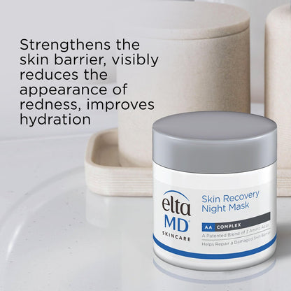 EltaMD Skin Recovery Overnight Face Mask - Moisturizing Night Cream for Face & Neck, 1.7 oz - Safe for Sensitive Skin Avelisse