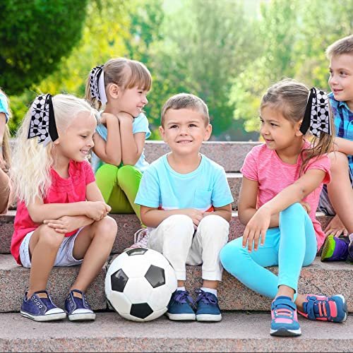 MTLEE Soccer Hair Ties - 10 Pack Ribbon Scrunchies for Girls & Women, Football Pattern Ponytail Holders, Elastic Hair Ties for Sports - görsel 6
