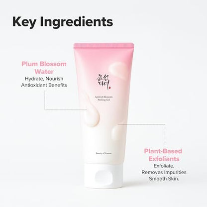 Beauty of Joseon Apricot Blossom Peeling Gel - Soft Exfoliating Face and Body Scrub, Dead Skin Cells Remover for All Skin Types, Korean Skincare for Men & Women, 100ml (3.38 fl.oz)
