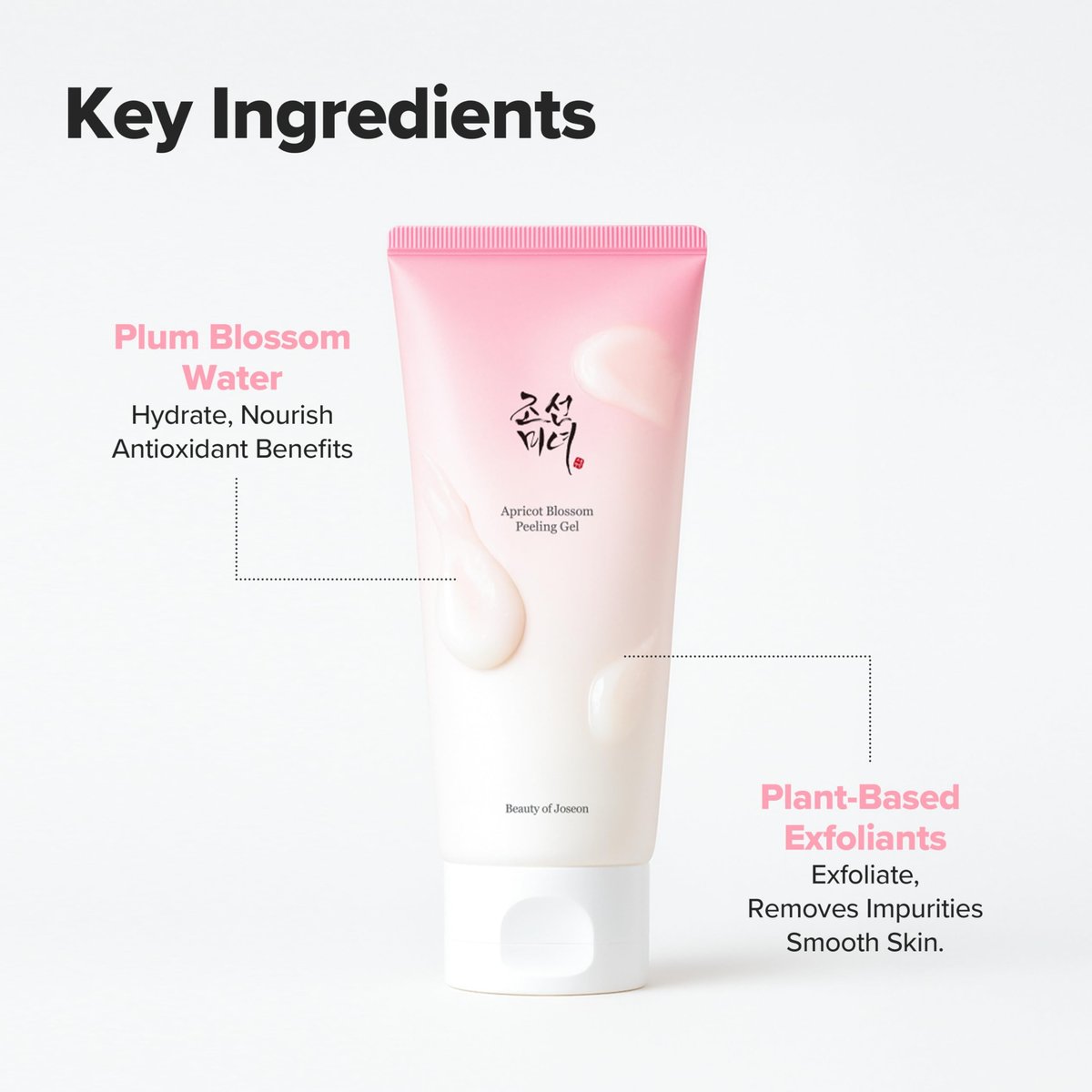 Beauty of Joseon Apricot Blossom Peeling Gel - Soft Exfoliating Face and Body Scrub, Dead Skin Cells Remover for All Skin Types, Korean Skincare for Men & Women, 100ml (3.38 fl.oz) - görsel 10
