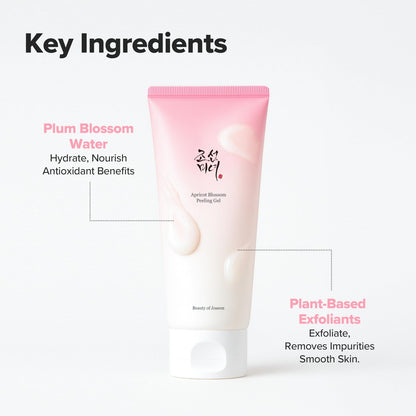 Beauty of Joseon Apricot Blossom Peeling Gel - Soft Exfoliating Face and Body Scrub, Dead Skin Cells Remover for All Skin Types, Korean Skincare for Men & Women, 100ml (3.38 fl.oz)