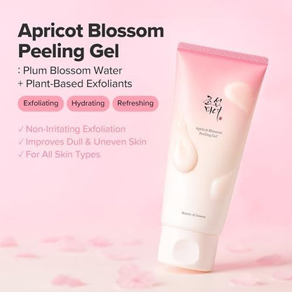Beauty of Joseon Apricot Blossom Peeling Gel - Soft Exfoliating Face and Body Scrub, Dead Skin Cells Remover for All Skin Types, Korean Skincare for Men & Women, 100ml (3.38 fl.oz)