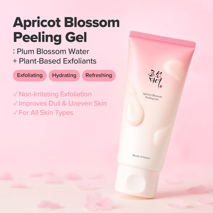 Beauty of Joseon Apricot Blossom Peeling Gel - Soft Exfoliating Face and Body Scrub, Dead Skin Cells Remover for All Skin Types, Korean Skincare for Men & Women, 100ml (3.38 fl.oz)