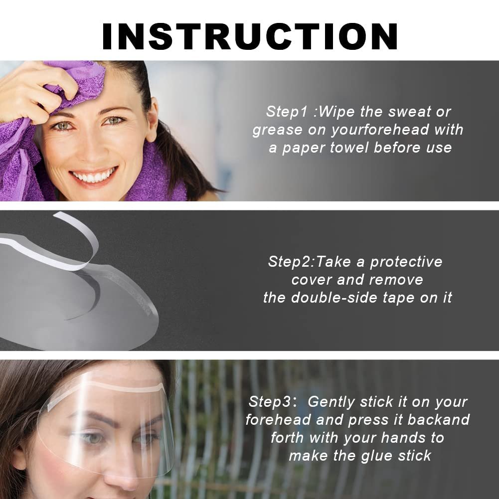 30 PCS Clear Shower Face Eye Shields – Protective Visors for Makeup, Eyelash Extensions, and Eye Surgery Aftercare - görsel 5