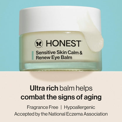 Honest Beauty Sensitive Skin Calm Renew Eye Balm - Moisturizing, Firming, Hypoallergenic, Fragrance-Free, Vegan - 0.5 oz Avelisse