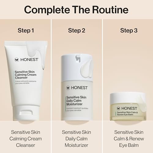 Honest Beauty Sensitive Skin Calm Renew Eye Balm - Moisturizing, Firming, Hypoallergenic, Fragrance-Free, Vegan - 0.5 oz Avelisse