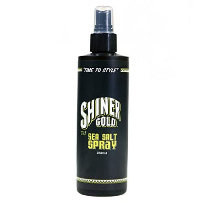 Shiner Gold Sea Salt Hair Styling Spray - Adds Volume & Texture, Natural Matte Finish, 250ml