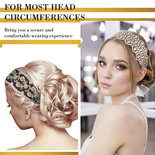 Dilunave 10 PCS Lace Headbands for Women – Elegant Stretch Cloth Hair Accessories for Wedding, Party, and Daily Wear - görsel 10